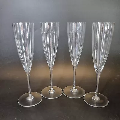 Buy Set Of 4 Baccarat Crystal Champagne Flutes Plane 23cm High • 159£