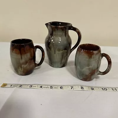 Buy Ewenny Pottery 2 X Mugs, 1 X Handled Jug. No Chips/cracks. Welsh Pottery. • 11.95£