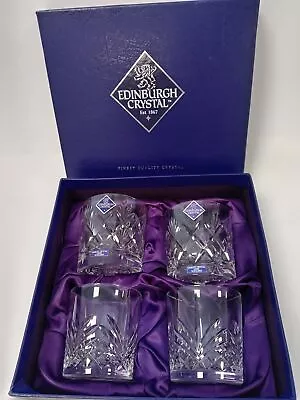 Buy Edinburgh Crystal Whisky Glasses Set Of 4  Quality Crystal From Scotland • 13.59£