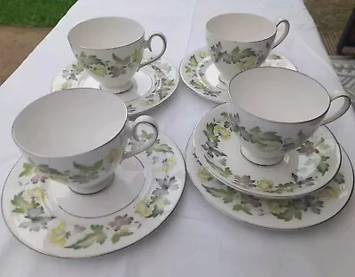 Buy Ridgway Moselle Fine China 4 X Tea Cups 4 X Coffee Saucers 1 X Tea Saucer  • 10£