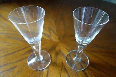 Buy USED VINTAGE 'DARTINGTON' SHARON CRYSTAL SHERRY GLASSES 160mm TALL. • 15£