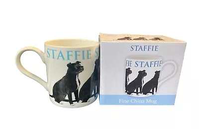 Buy Black Staffie Mug BNIB FINE CHINA BLACK STAFFORDSHIRE BULL TERRIER MUG - STAFFY • 8.99£