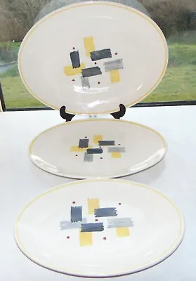 Buy J & G Meakin Pottery Abstract Pattern 3 X Graduated Platters C1970 Vintage Retro • 18£