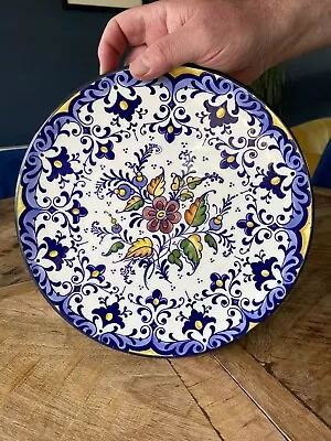 Buy Large Vintage Spanish Ceramar Pottery Ceramic Hand Painted Wall Plate • 12£