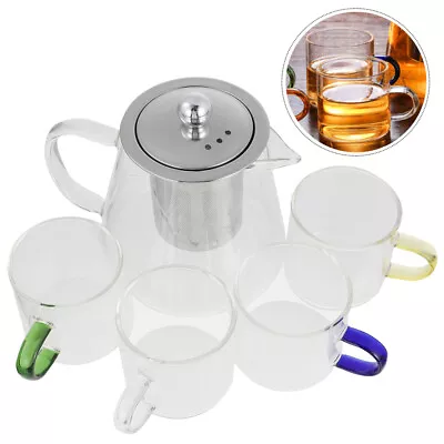 Buy  Clear Kettle Glass Teapot Oolong Assorted Color Office Set Household • 20.25£