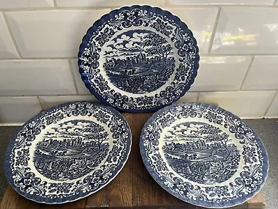 Buy Hostess Tableware Old Country Castles Blue & White Plates X 3 • 15£