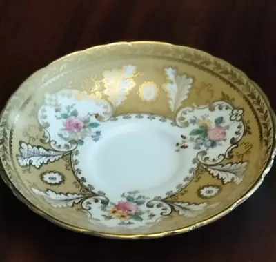 Buy Antique Cauldon China Saucer Oak Leaf Pattern Floral Gilt Tiffany & Co. • 30£