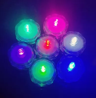 Buy Submersible Waterproof Battery Operated LED Tea Lights Decorations For Events  • 5.99£