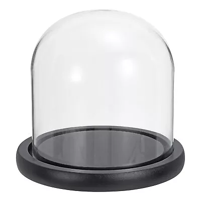 Buy 6.1 X5.9  Clear Cloche Glass Dome Glass Bell Jar Display With Wooden Base • 28.60£