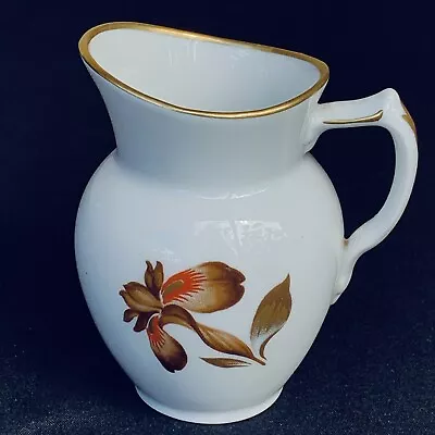 Buy Vintage Royal Copenhagen Fine Bone China Milk Jug Creamer Brown Iris Pattern • 36.64£