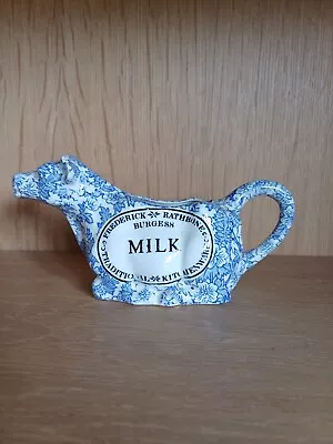 Buy Vintage Frederick Rathbone  Blue & White Cow Milk Jug Middleport Pottery  • 16.50£