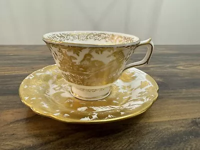 Buy Royal Crown Derby Bone China Gold Aves Cup & Saucer Set English England Coffee B • 74.55£