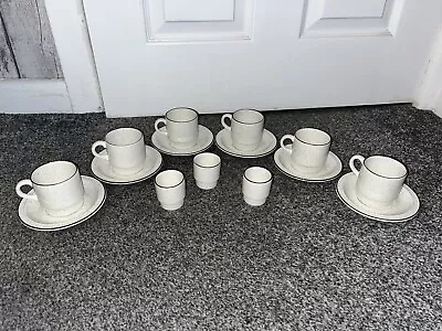 Buy 6x Poole Pottery Speckled Parkstone Cups & Saucers & 3 X Egg Cups • 19.99£