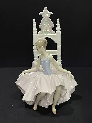 Buy Lladro 6484 After The Show Ballerina Sitting On Chair Porcelain Figurine • 278.65£