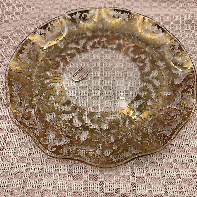 Buy Vintage Chance Glass By Pilkington GOLD RETRO DESIGN Dish Made In England • 18.59£