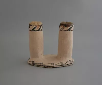 Buy Old Painted Pueblo Indian Pot - Double Candle Holder - Cochiti ? - 4  X 4 1/4  • 153.77£