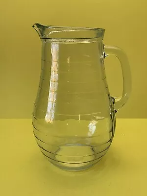 Buy Pasabahce Water Jug Vintage Glass Pitcher 24cm • 5£
