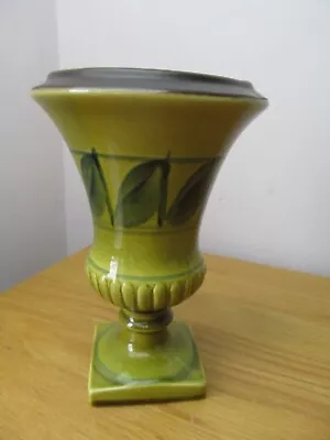 Buy Vintage Honiton Pottery Green Pedestal Urn Shaped Vase Cc4 • 4.99£