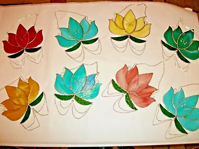 Buy Stained Glass Handmade Lotus-Flower Sun-catcher's / Window Decoration's • 20£