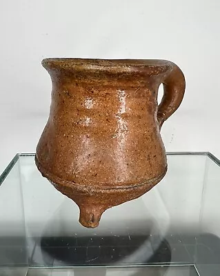 Buy 17thC Dutch Glazed Pottery Tripod Vessel • 75£