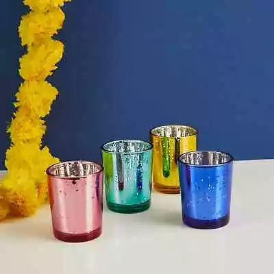 Buy Coloured Glass Candle Holders - 1pc • 3.49£
