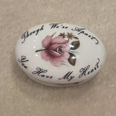 Buy Royal Albert Bone China Trinket Box~  Though We're Apart, You Have My Heart  • 18£