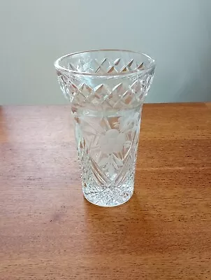 Buy Lead Crystal Cut Glass Vase 15cm High • 7£