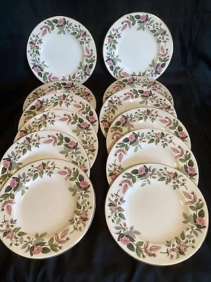 Buy WEDGWOOD HATHAWAY ROSE SET OF 12 X 7” Larger Tea / Side Plates • 35£