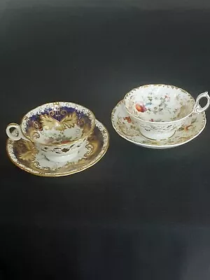 Buy 2 Antique Bone China Cup And Saucer Sets ( 2 Cups 2 Saucers )no Damage Excellent • 9.99£