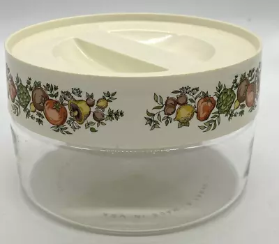 Buy Vintage Pyrex See ‘N Store Glass Canister With Plastic Lid Spice Of Life 3.75x6  • 11.18£