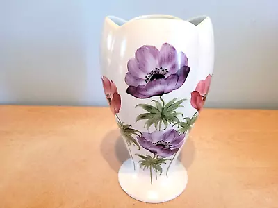Buy Vintage E Radford 20cm Hand Painted Floral Vase With Crocus Shape. Good Cond. • 5.99£