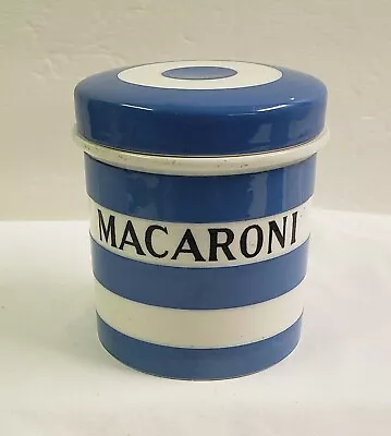 Buy RARE Vintage Blue/White TG Green Cornishware MACARONI Jar Canister  Black Shield • 698.95£