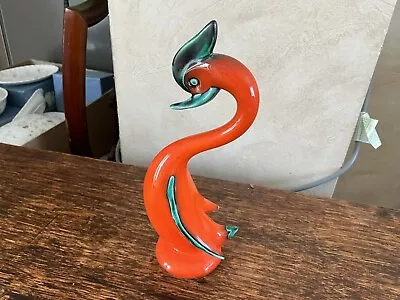 Buy Vintage Orange And Green Pottery Dragon 8” Tall • 10£