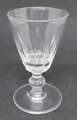 Buy Clear Glass Vintage Victorian Antique Wide Flat Foot Wine Glass • 65£