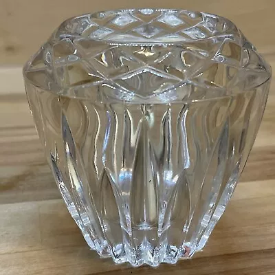 Buy Crystal Glass Cone Shaped Votive Candle Or Trinket Holder Cut Lead Candleholder • 9.31£