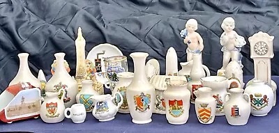 Buy Collection Of 28 Crested Bone China And 5 Uncrested Ornaments • 30£