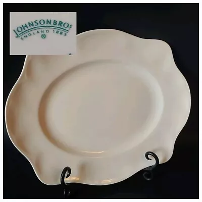 Buy Vintage Johnson Brothers LG Oval Serving Platter England 1883 Cream Dinnerware • 39.13£