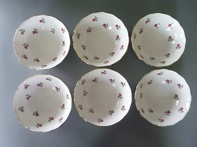 Buy Colclough Fragrance 7433 - 6 Cereal Bowls 6  - Soup Dessert - Pink Ditsy Rosebud • 72£