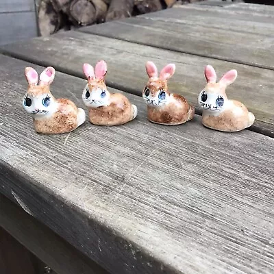 Buy Vintage Philip Laureston Babbacombe Studio Pottery Devon Mini Rabbit Figures • 20£