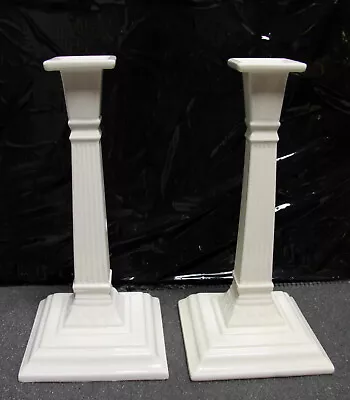 Buy Vintage Hartley Green Leedsware Creamware Candle Sticks X2 Good Condition  • 27.99£