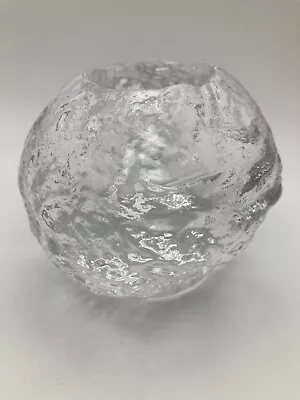 Buy Large Kosta Boda Swedish Snowball Tealight In Clear Crystal Glass • 5.99£