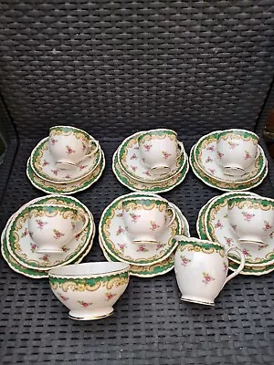 Buy Vintage Roslyn Fine Bone China Part Tea Set Small Pink Roses • 30£