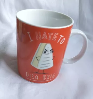 Buy 'I Hate To Disa-Brie' Tesco Mug Funny Cheese Lovers Mug • 7£