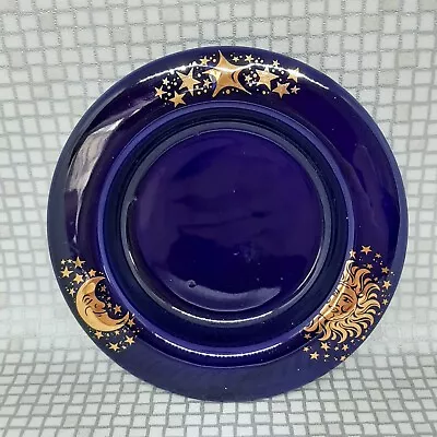 Buy Vintage Trinket Dish Cobalt Blue Gold Sun Moon Stars 1990s Ceramic Tray Rimmed  • 8.99£