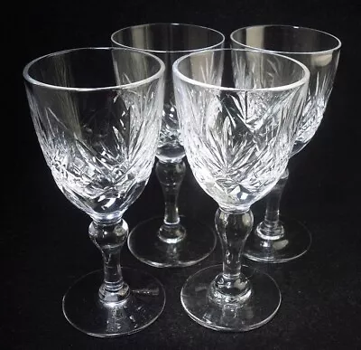 Buy 4 X Thomas Webb CHELTINGHAM Sherry Port Cordial Wine Glasses 4.75 H (unsigned) • 12.99£