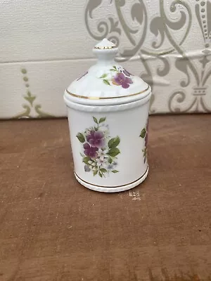 Buy Fenton China Company Bone China Lidded White Pot Flower Design • 5£