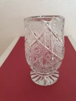 Buy Cut Crystal Vase Footed Medium Size • 5£