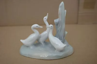 Buy Vintage NAO By Lladro 4.25  Three Geese In Reeds - Handmade Porcelain From Spain • 12£