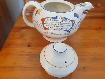 Buy Crown Ducal Teapot- War Against Hitlerism .circa 1939. • 89£