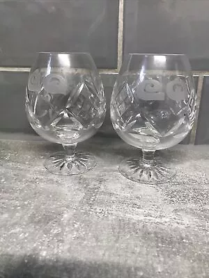 Buy ROYAL DOULTON CRYSTAL BRANDY GLASSES,  Set Of Two, Marked • 18£